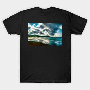Beach - Reflections Of Clouds - Coastal Scenery T-Shirt